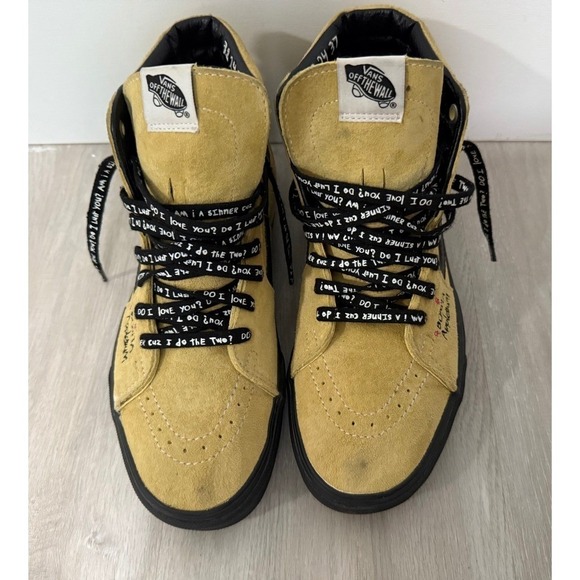 Vans Sk8 Hi Yellow Suede Mens Shoes Custom Artwork Bonita Applebum Size 8 main image 10